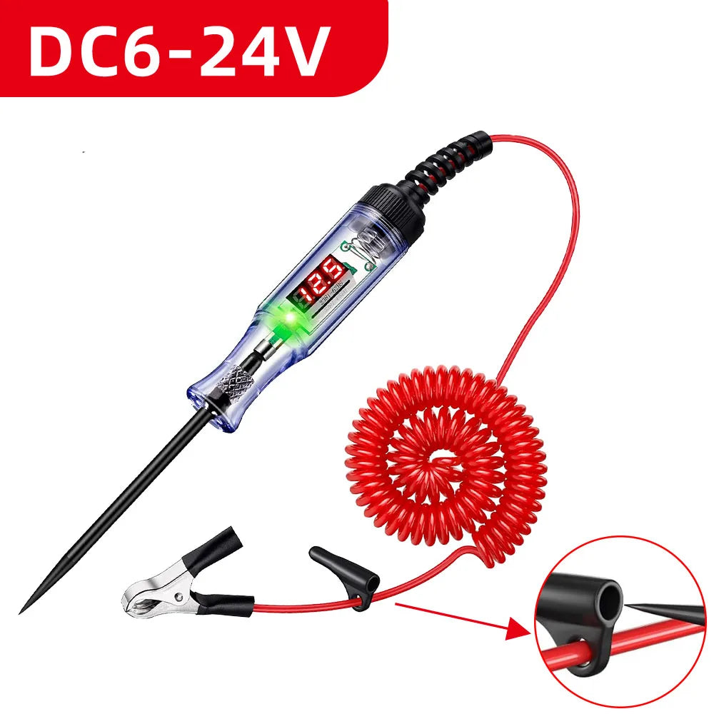 Car Truck Voltage Circuit Tester Auto 6V 24V Tools Car Diagnostic Probe Test Pen Light Bulb Electric Measuring Pen Tools