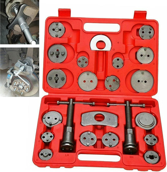 Universal Car Disc Brake Caliper Piston Rewind Tool Set, Compressor Wind Back Repair Tool Kit for Cars Brake Pad 22PCS