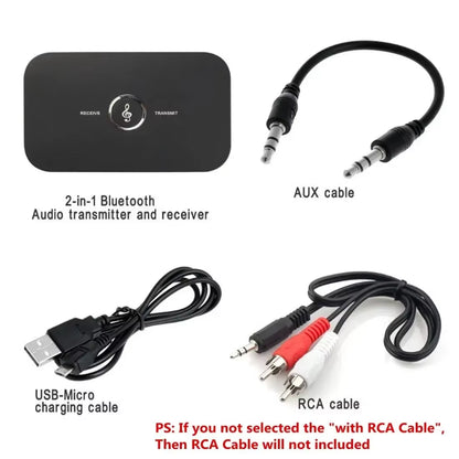 Upgraded Bluetooth 5.0 Audio Transmitter Receiver RCA 3.5Mm AUX Jack USB Dongle Music Wireless Adapter for Car PC TV Headphones