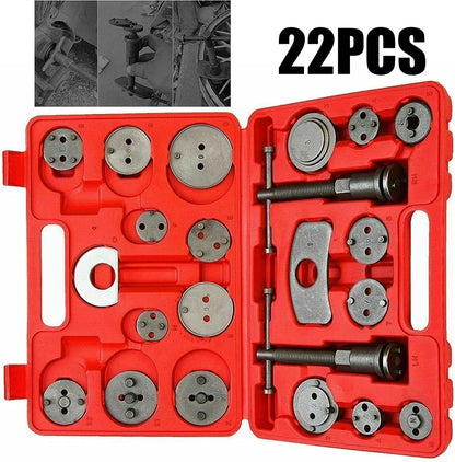 Universal Car Disc Brake Caliper Piston Rewind Tool Set, Compressor Wind Back Repair Tool Kit for Cars Brake Pad 22PCS