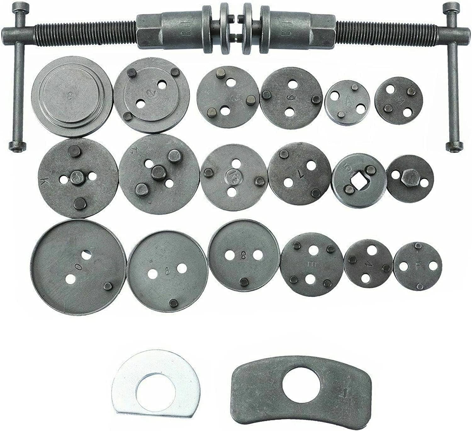 Universal Car Disc Brake Caliper Piston Rewind Tool Set, Compressor Wind Back Repair Tool Kit for Cars Brake Pad 22PCS