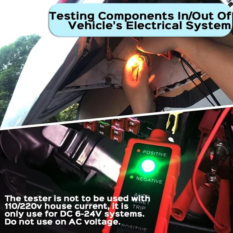 Power Circuit Probe Tester, 6-24V DC Automotive Original Short Circuit Test Light, Automotive Continuity Tester, Professional Car Power Circuit Tester, Car Accessories