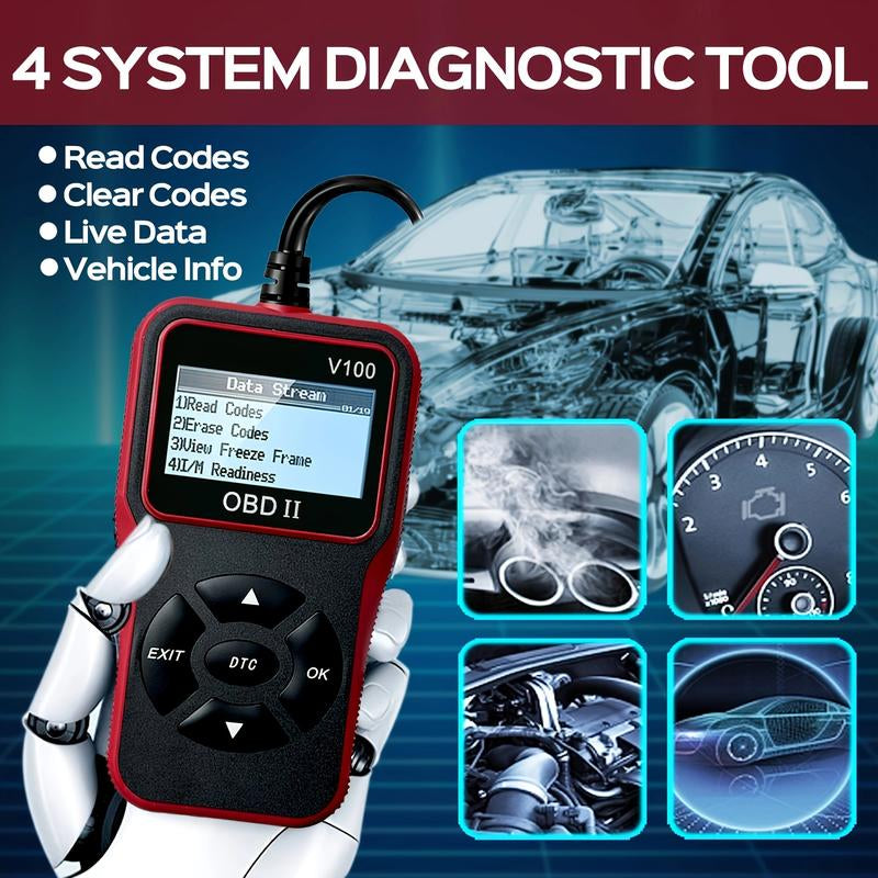 Car OBD2 Scanner Diagnostic Scanner Code Reader Engine Fault Code Read Code Erase Code Battery Test Engine Light Can Diagnose Scan Tool for All OBD II Protocol Cars since 1996