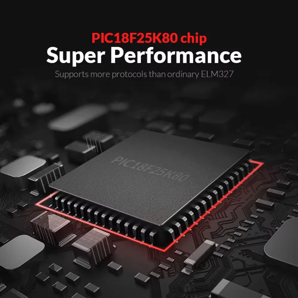 OBDII Scanner Code Reader Car Diagnostic Tool Wifi/Bluetooth ELM 327 V 1.5 ICAR2 OBD SCAN for Android/Ios PIC18F25K80 Chip
